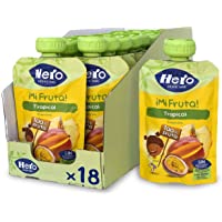 Hero Baby Mi Fruta - Bolsita de Fruta sabor Tropical- Sin Azúcares Añadidos- para Bebés a Partir de los 12 Meses - Pack…